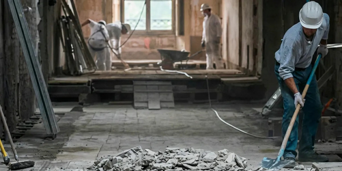 fire damage restoration professionals performing structural cleanup and restoration after a fire in Fort Lauderdale, FL